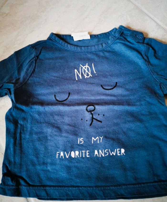 T-shirt à manches longues bébé garçon 9 mois - photo numéro 2