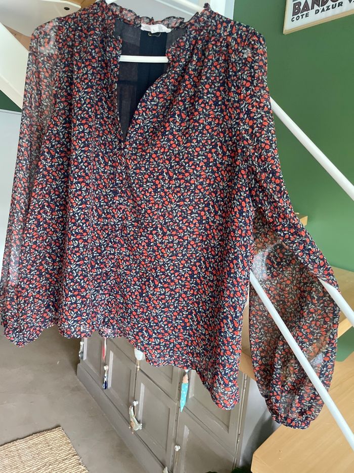 Chemisier manches transparentes