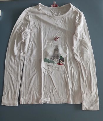 Tee shirt manche longue blanc