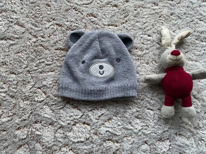 Joli bonnet ourson 40 45 cm