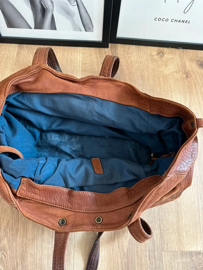 Sac à main Billy Jérôme Dreyfuss marron modèle taille L - photo numéro 8