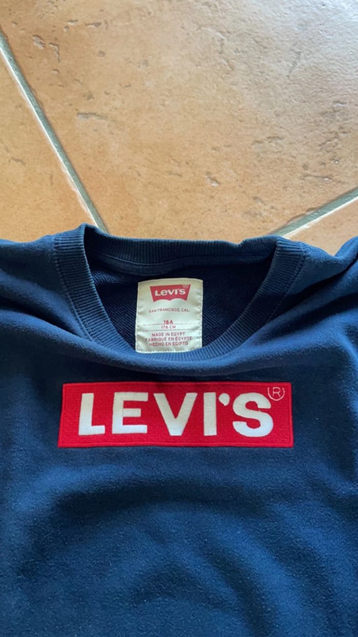Sweat shirt marine garçon T16 ans Levi’s - photo numéro 2