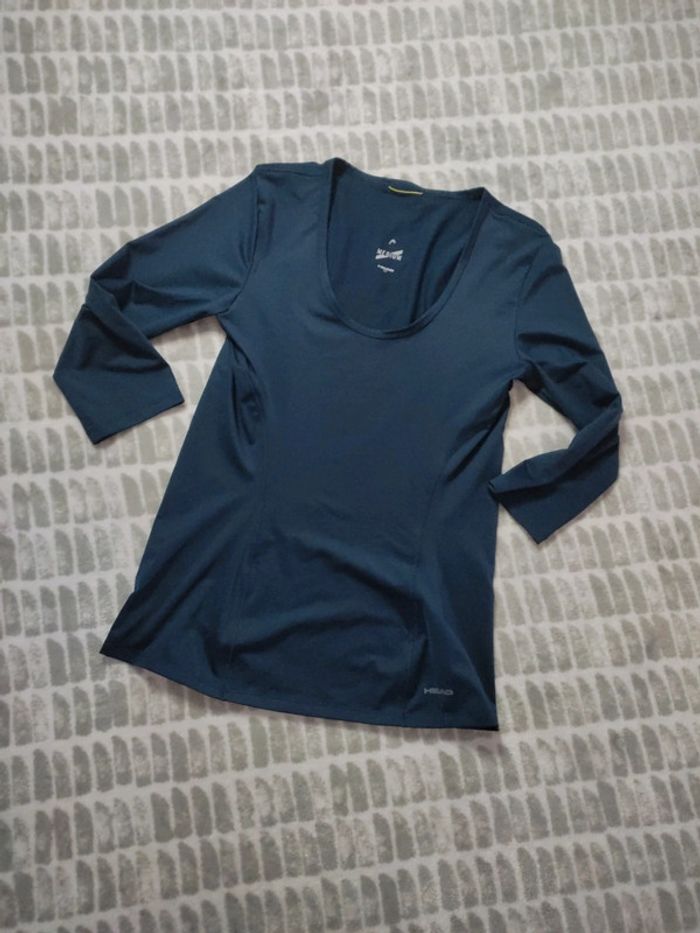 Tee-shirt sport bleu marine manches 3/4 Head taille 38 - photo numéro 1