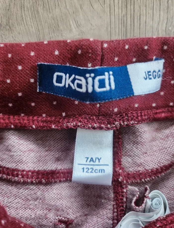 Legging bordeaux fille 7 ans - photo numéro 3