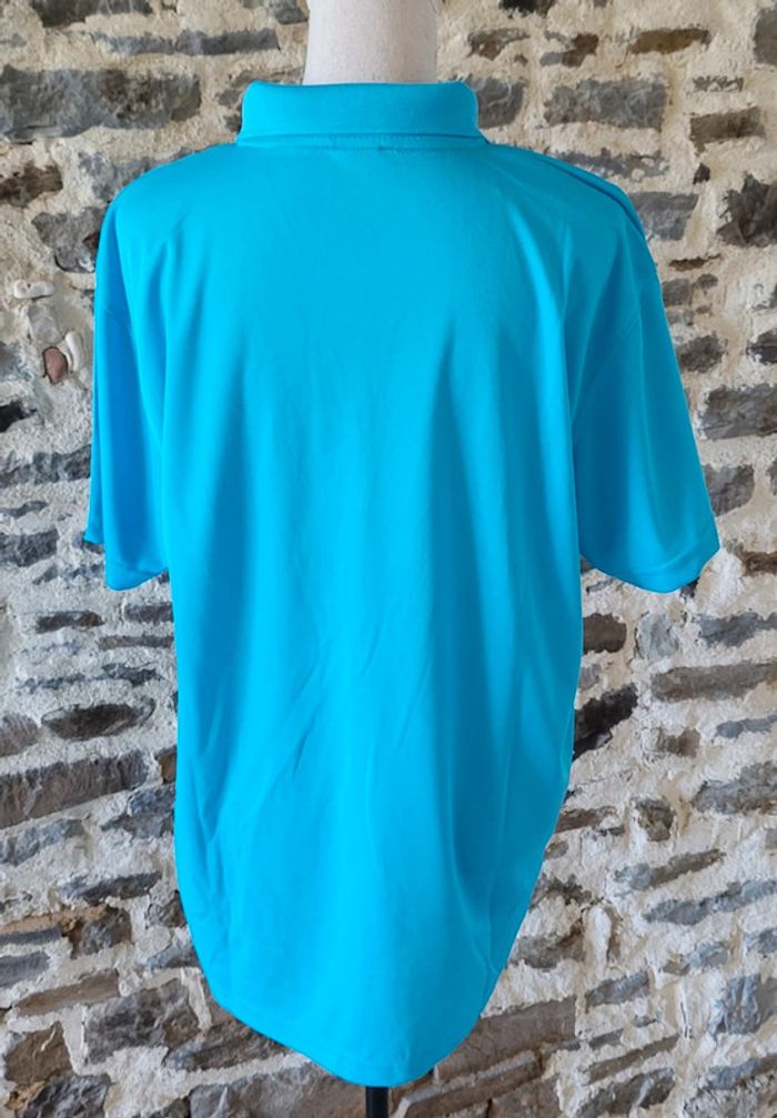 Polo manches courtes bleu turquoise L'Homme Moderne Taille M/L - photo numéro 4