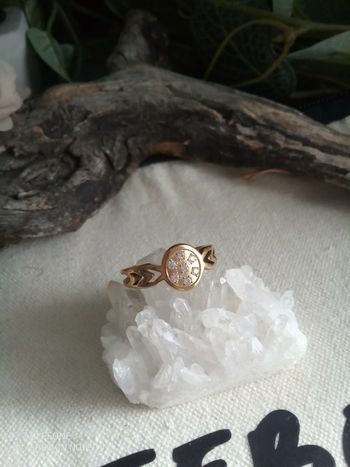 Bague bohème acier et zircons