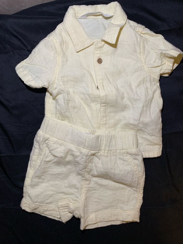 Lot ensemble short chemise bébé - photo numéro 3