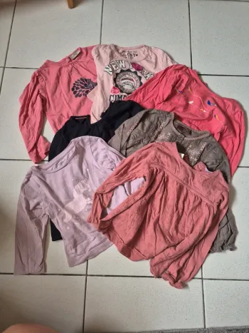 Lot de 7 tee shirts manches longues filles