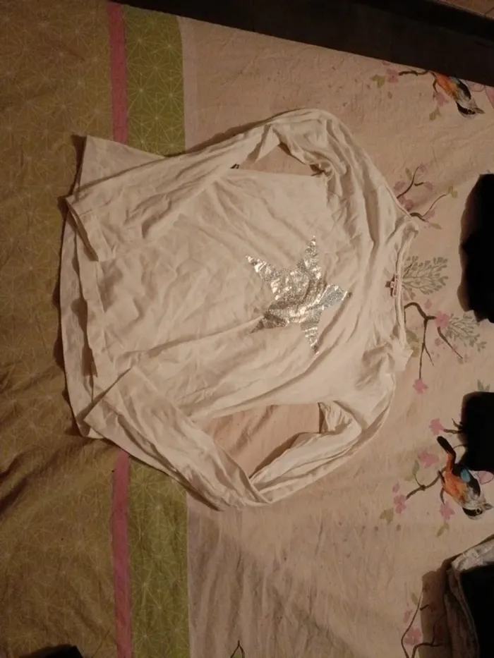 Tee shirt 14 ans étoile holographique uessentiel