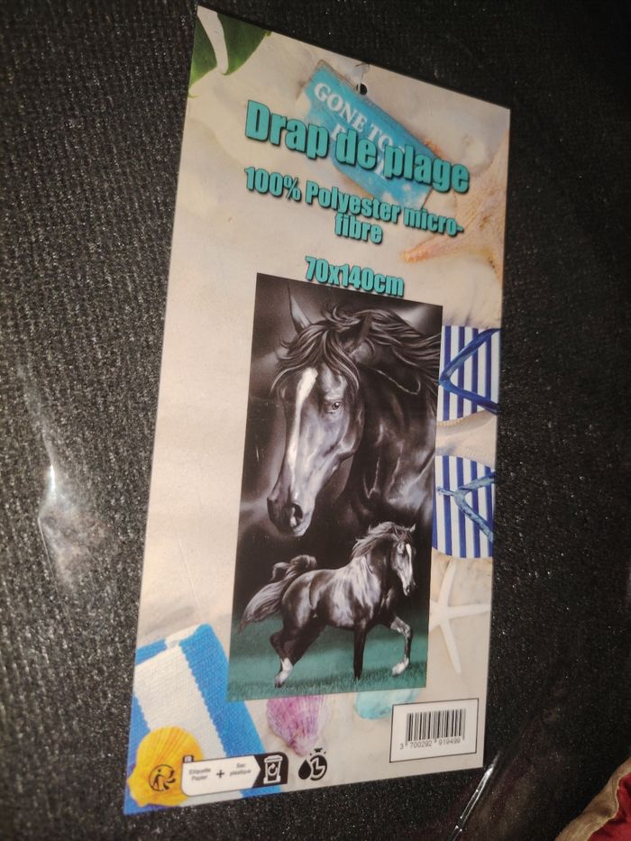 Serviette de plage chevaux oeko tex - photo numéro 2