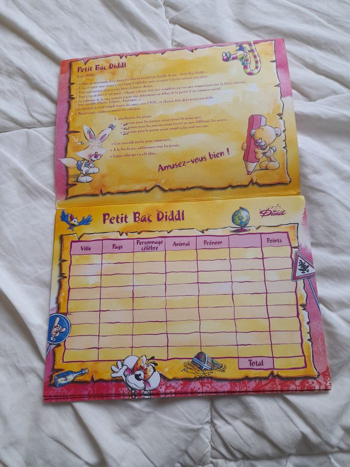 Livret jeu du petit bac diddl - photo numéro 3