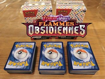 Lot 75 cartes Pokémon FR Ecarlate et Violet Flammes Obsidiennes EV03