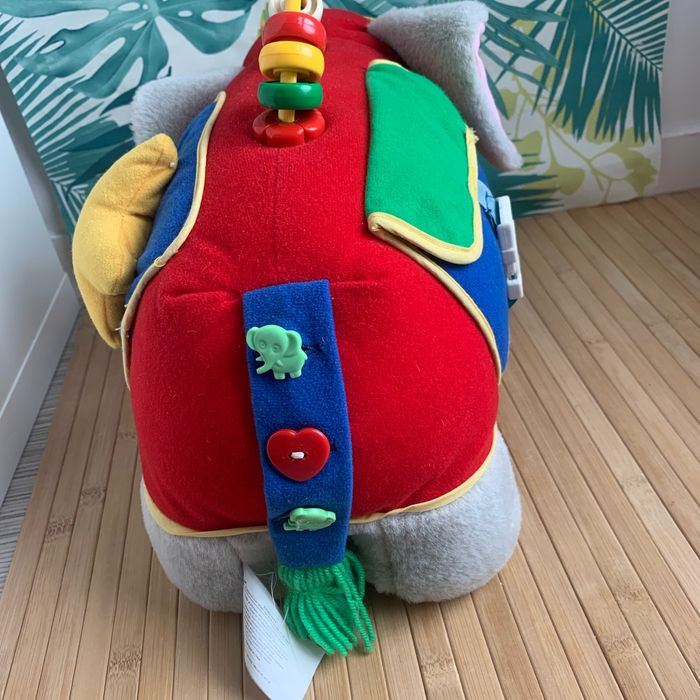 Grande peluche d activités éléphant vintage - photo numéro 4