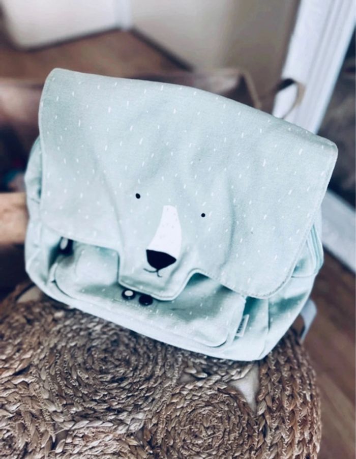 Cartable maternelle Trixie 100%coton  ours polaire ours