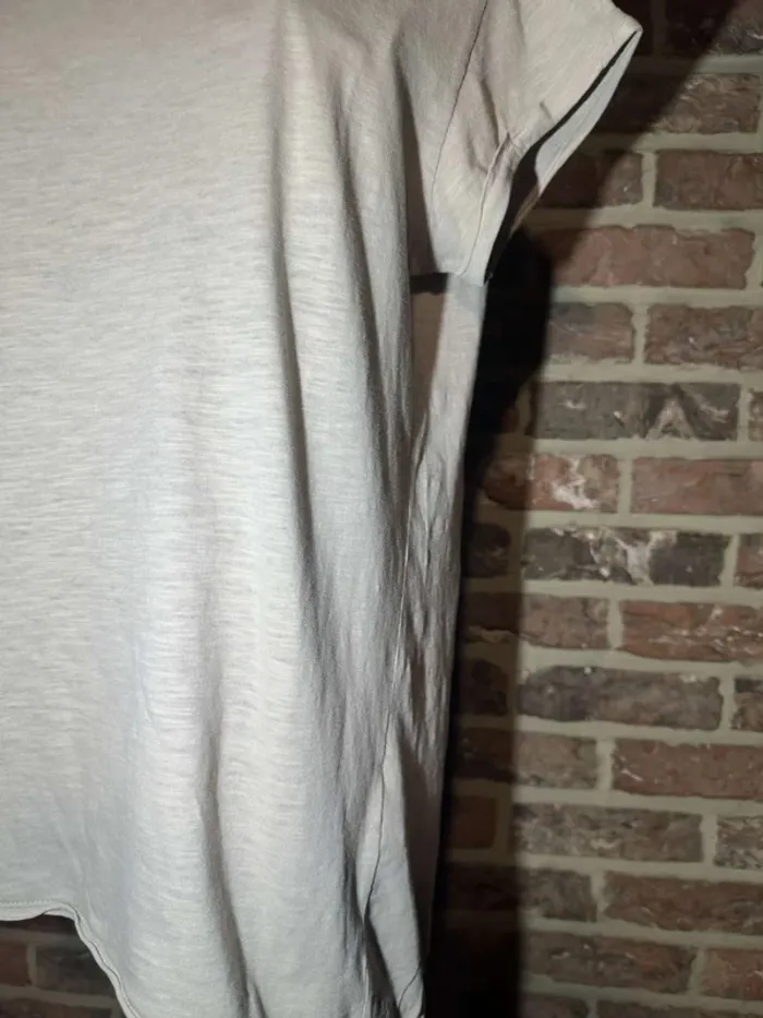 T-shirt beige Esprit uni Taille US: M , F : L - photo numéro 6