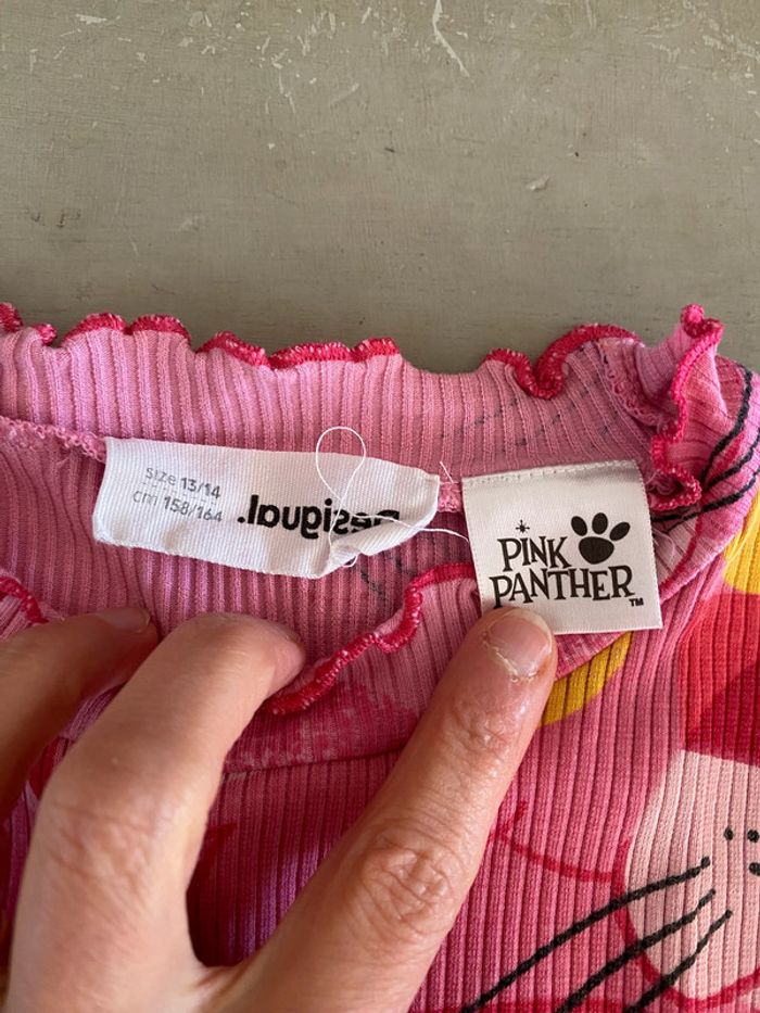 Tee shirt Desigual la panthère rose manches longues taille 13/14 ans - photo numéro 12