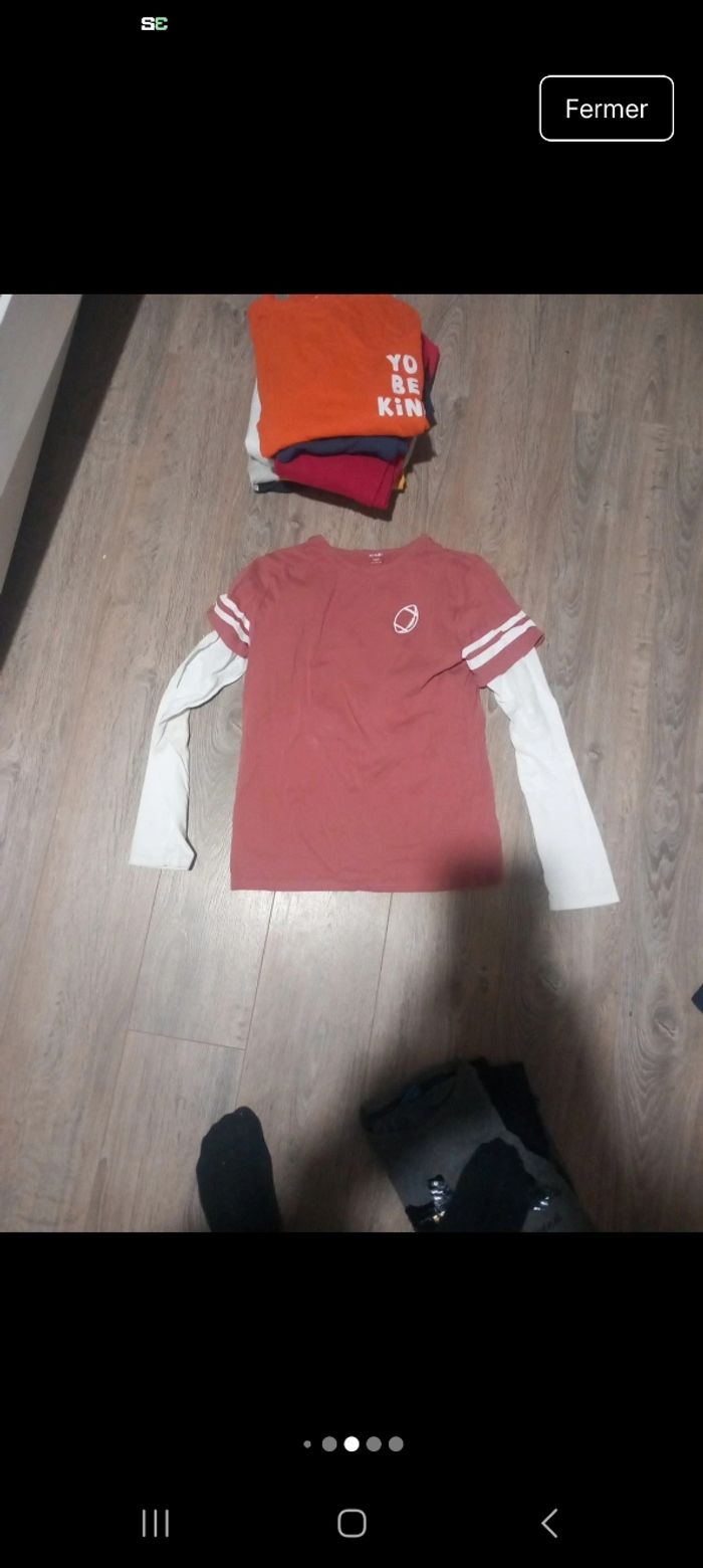 Lot 11 t-shirt manches longues garçon 12 ans - photo numéro 6
