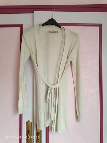 Veste longue écru Zara T.38 (M)