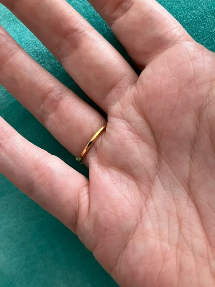 Bague dorée ailes d’ange neuf sous blister - photo numéro 3