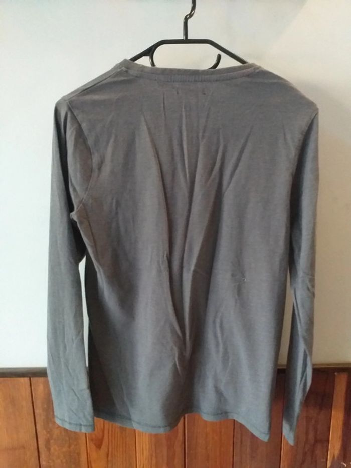 Tee-shirt manches longues gris - photo numéro 2