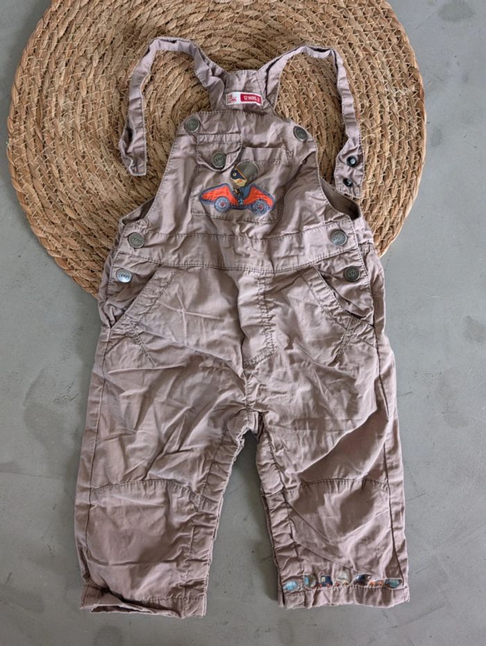 Salopette beige garçon 12 mois DPAM