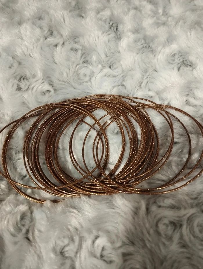 Bracelet multi-fils style jonc cuivré - photo numéro 2