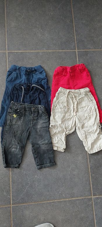 Lot 5  pantalons 12 mois