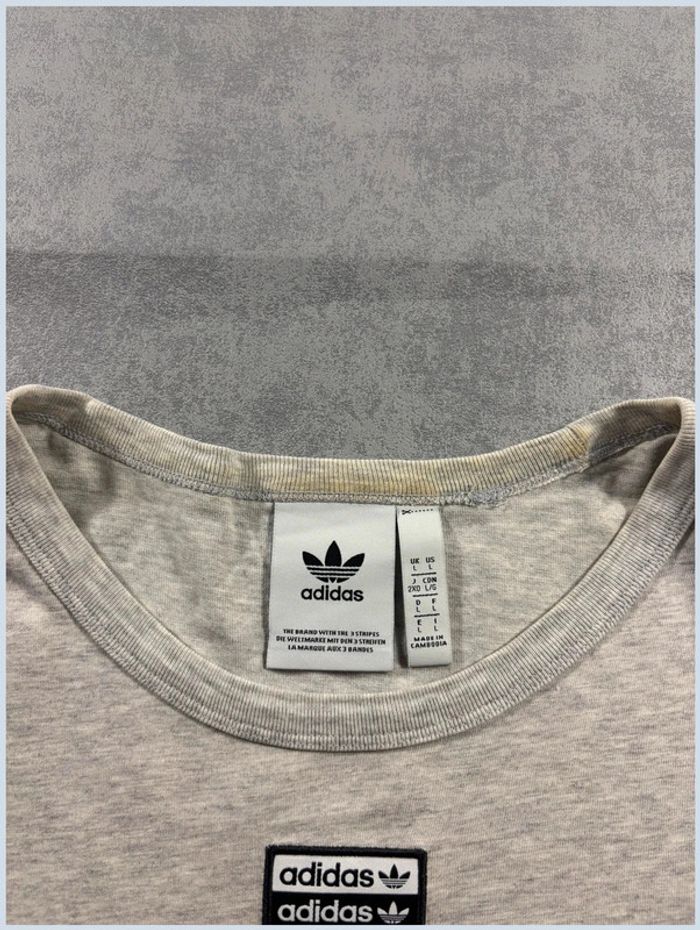 T-shirt Adidas Gris Taille L - photo numéro 5