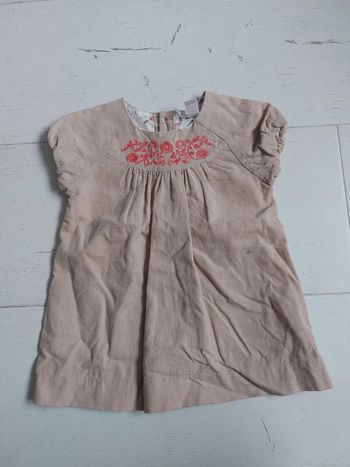 Robe en velours Obaibi Taille 3 mois