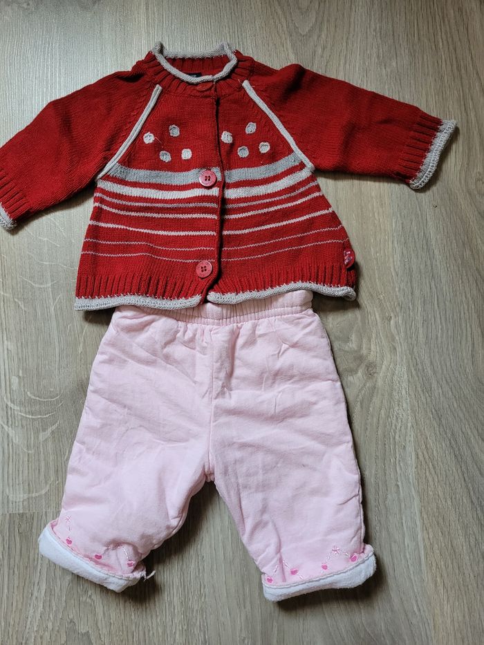 Gilet Terre de Marins + pantalon 1 mois 53 cm - photo numéro 2