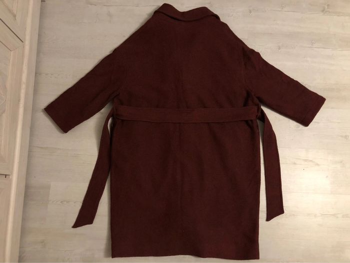 AN53- Manteau long épais bordeaux T44++  NEUF - photo numéro 8
