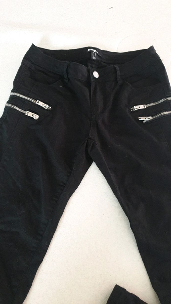 Pantalon avec zip décoratifs femme S - photo numéro 2