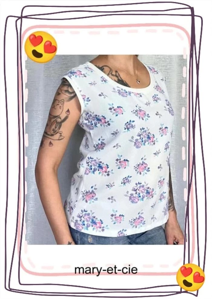 SOLDÉ - Blouse manches courtes taille S - pink rose