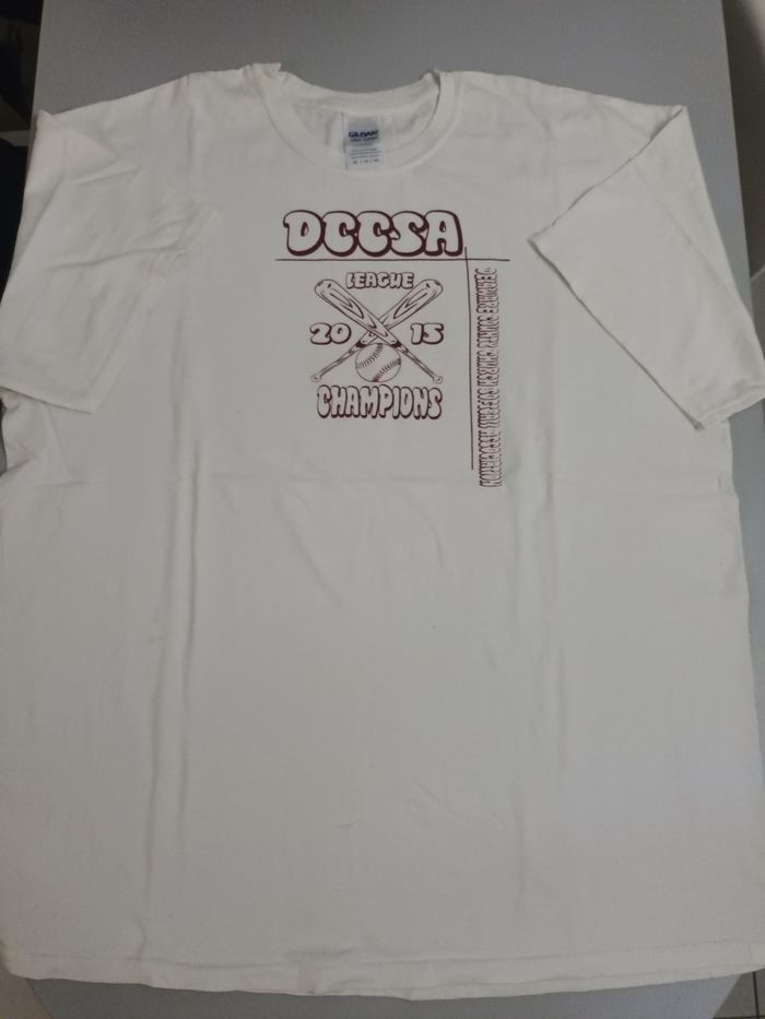 Tee-shirt vintage baseball   Dccsa  league 2015 champions - photo numéro 2