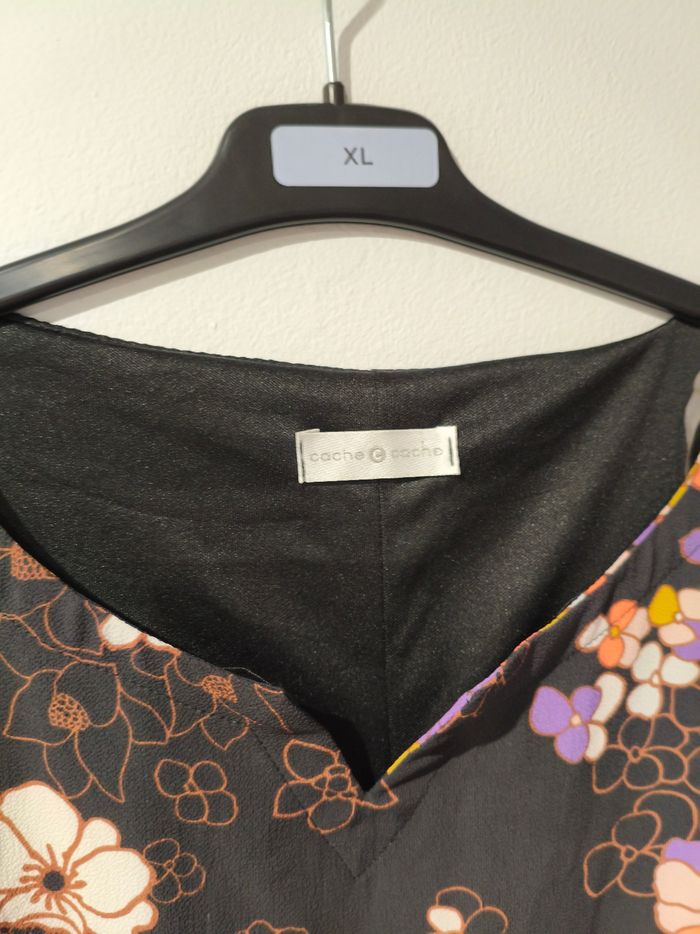 Robe fleurie noire Cache Cache – taille 42 - photo numéro 4