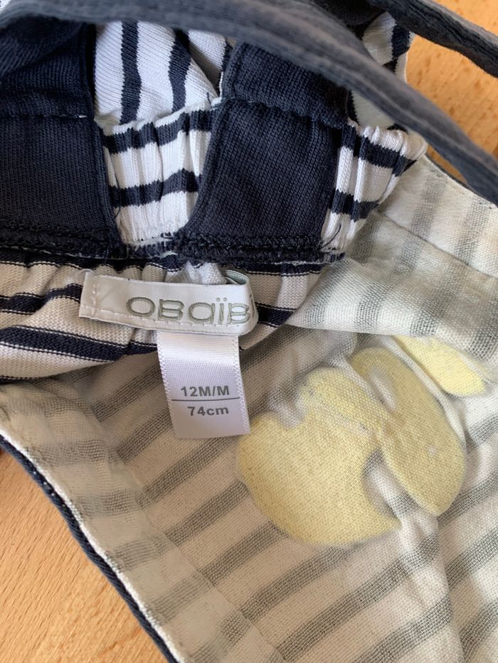 Salopette courte bébé 12 mois Obaibi - photo numéro 3