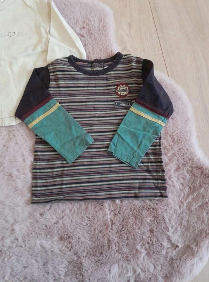 Lot t-shirt manches longues + body 18 mois - photo numéro 3