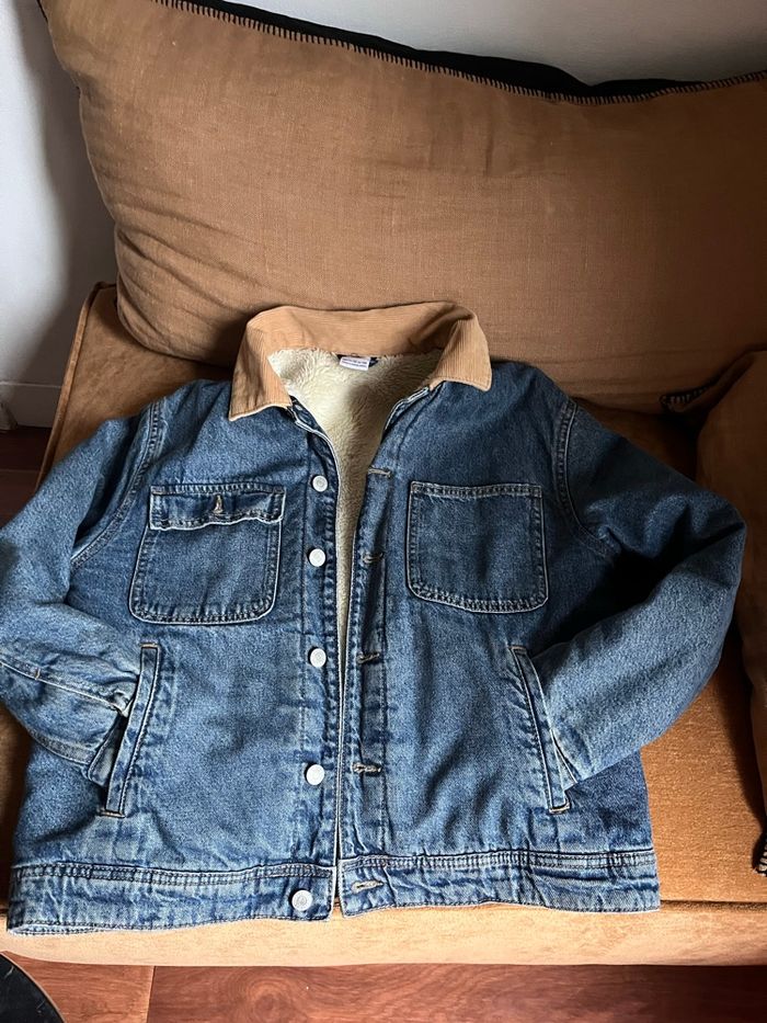 Veste en jean doublé Zara, taille 11 12 ans - photo numéro 6