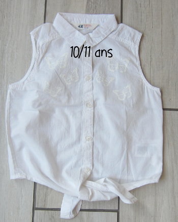 Chemisier sans manche blanc