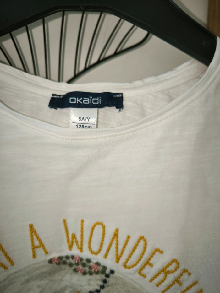 Tee shirt fille Okaïdi  wonderful world - photo numéro 4