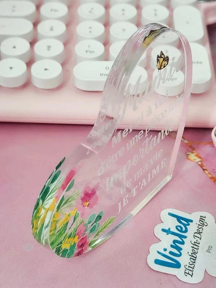 Plaque cœur " Mamie " - photo numéro 4