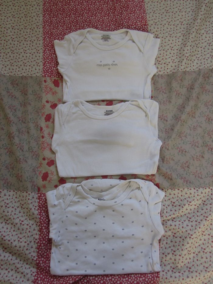 Bodies manches longues blanc 36 mois