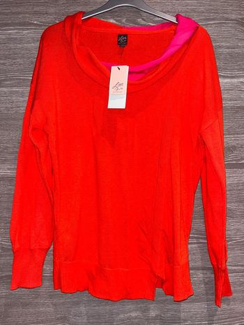 Pull col béniter bi matière S / 36 neuf étiquette little miss Captain Tortue