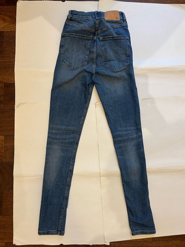 jean skinny bleu basique zara taille Xs/34 - photo numéro 3
