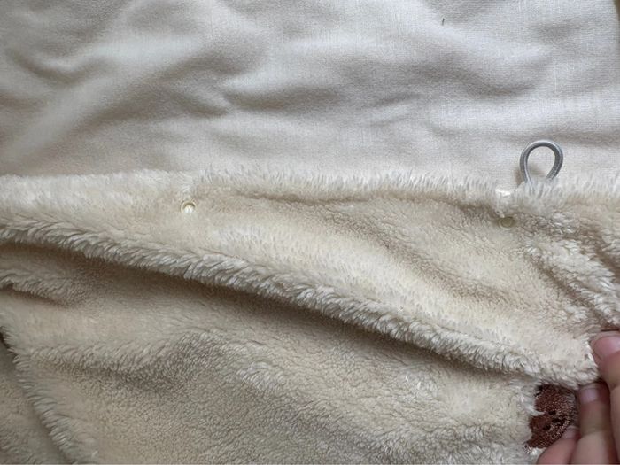 Poncho cape bébé, flanelle, ours, bébé taille unique - photo numéro 4