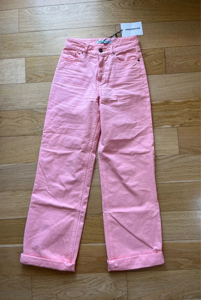👖 Pantalon rose large taille haute Modetrotter – Neuf avec étiquette – Taille 36