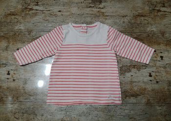 Joli t-shirt manches longues fille 3 mois
