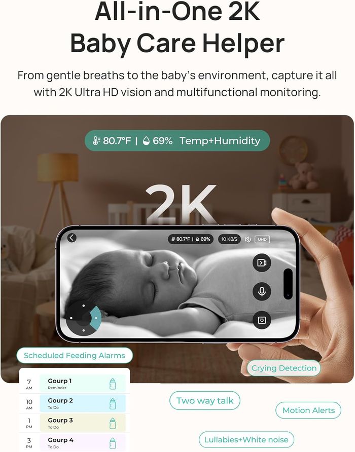 Babyphone Dr.Care Lumiview plus Moniteur Bébé Wifi - photo numéro 8