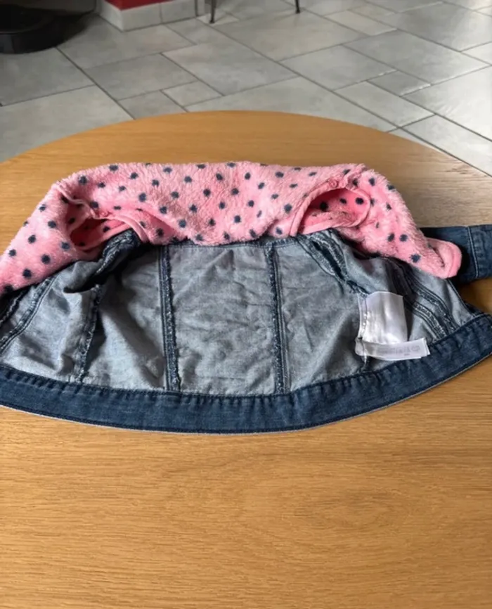 Veste en jean fille 9 mois - photo numéro 4