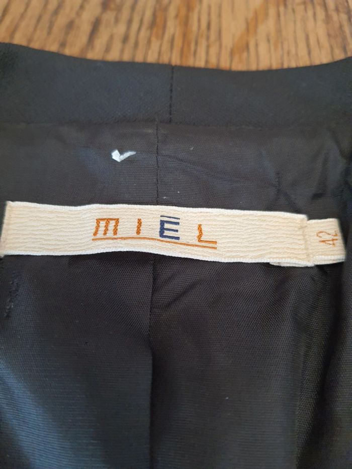 Jolie Pardessus noir Miēl taille 42 made Canada - photo numéro 11